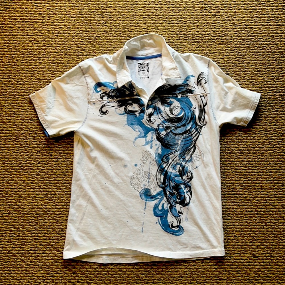 XG XL Men’s White Designer Polo 👕